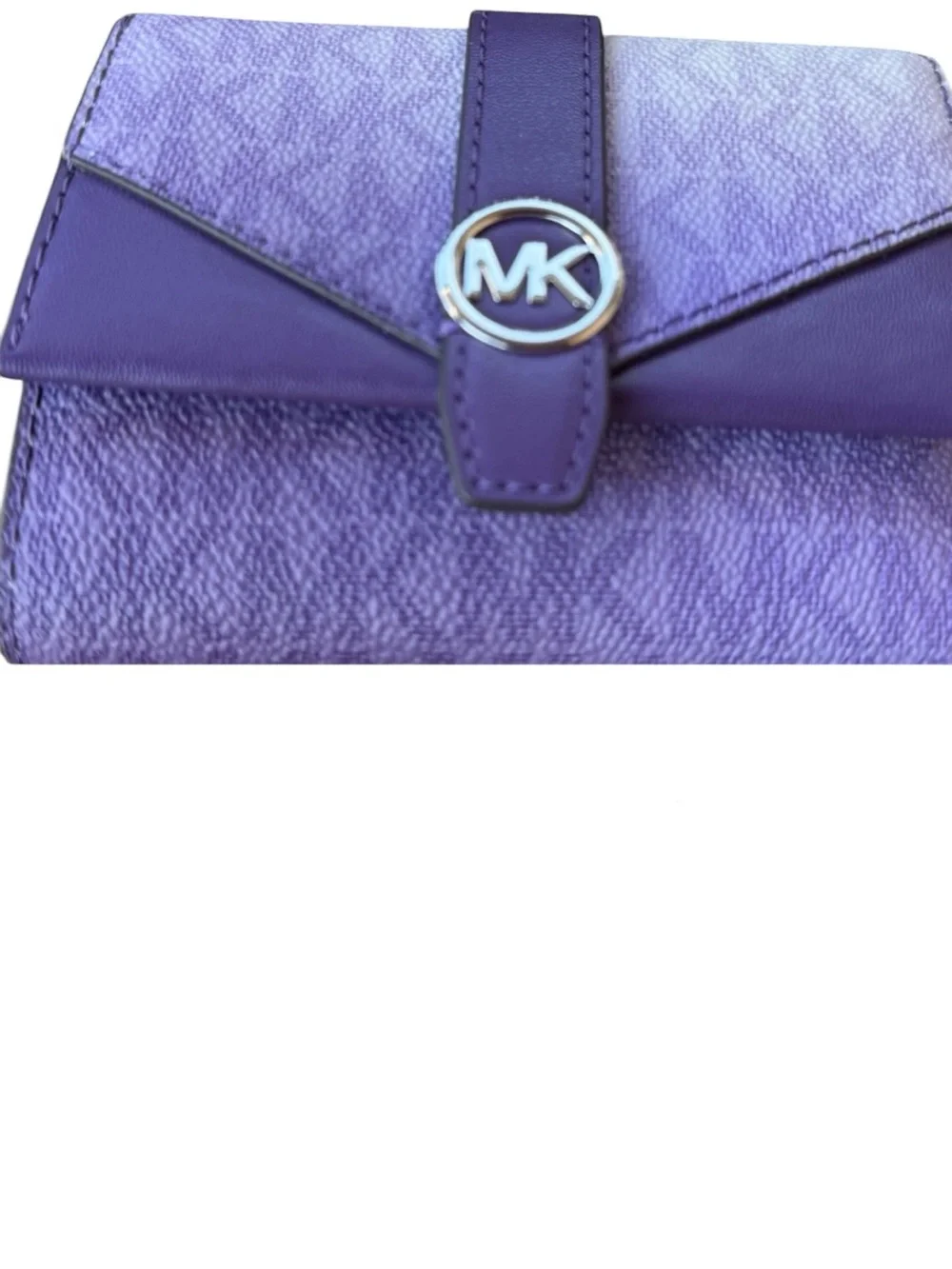 Michael Kors Lavender and Violet Leather Trifold Wallet